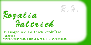 rozalia haltrich business card